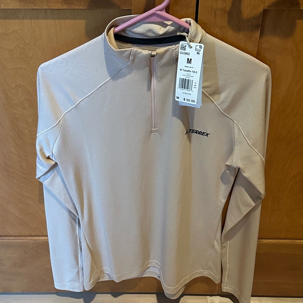 Adidas Terrex Light Tan Half-Zip Top